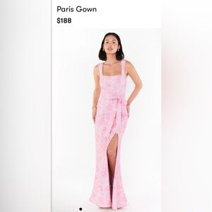 show me your mumu Paris Dress Blushing Floral Stretch High Slit No Belt XS Woman